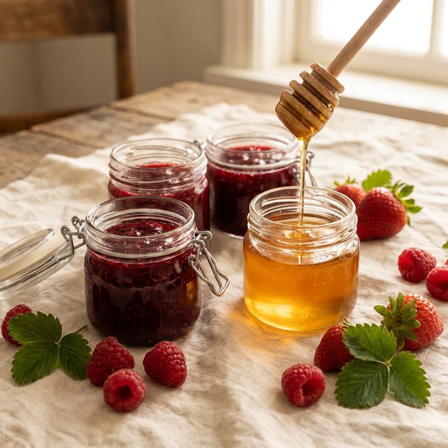 Jam and honey